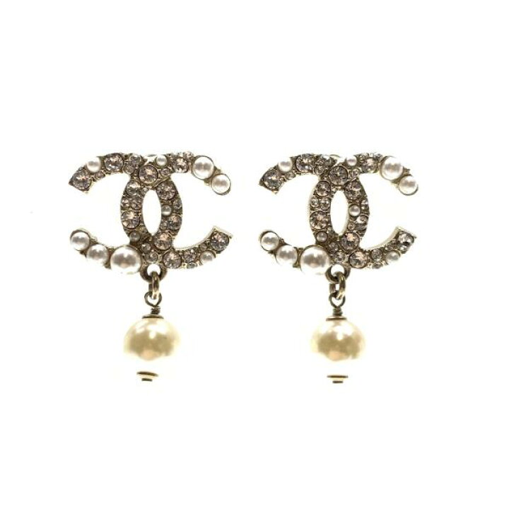楽天市場】CHANEL シャネル ココマーク パール ピアス ラインストーン 