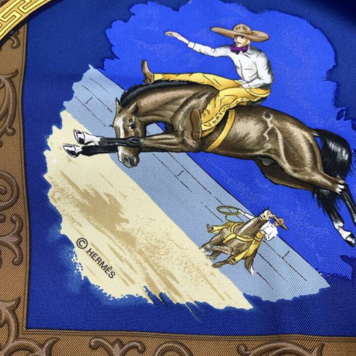 楽天市場】HERMES エルメス カレ90 スカーフ CHARREADA チャレアーダ 