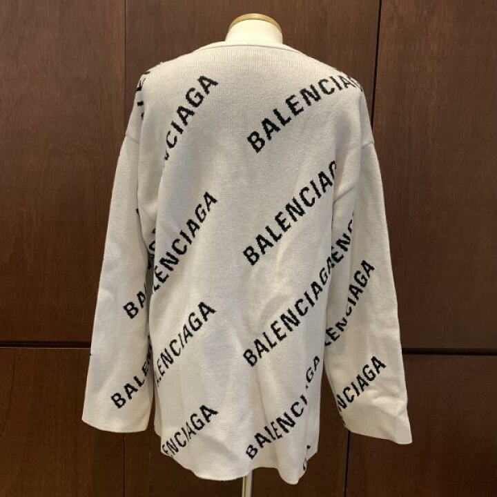 楽天市場】BALENCIAGA バレンシアガ ロゴ 総柄 ニット セーター 