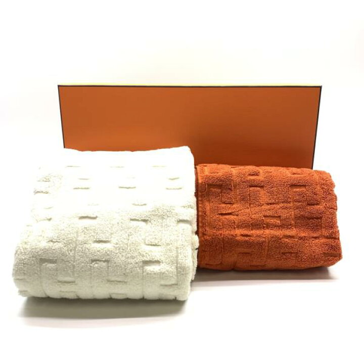 楽天市場】未使用 HERMES エルメス タオル 2点セット フェイスタオル 