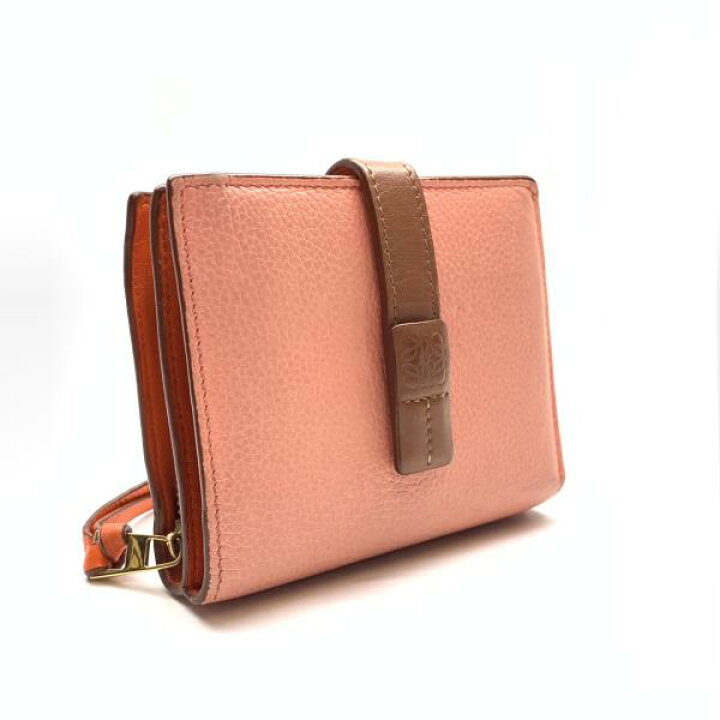 楽天市場】LOEWE ロエベ 二つ折り 財布 コンパクトウォレット ピンク 