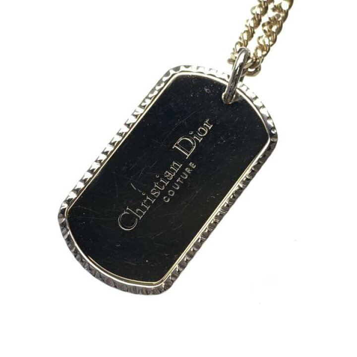 楽天市場】Dior ディオール N2504H0MMT-D300 ロゴ プレート ネックレス 