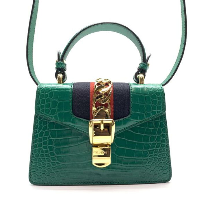 楽天市場】GUCCI グッチ 470270 525040 シルヴィ ミニバッグ グリーン 