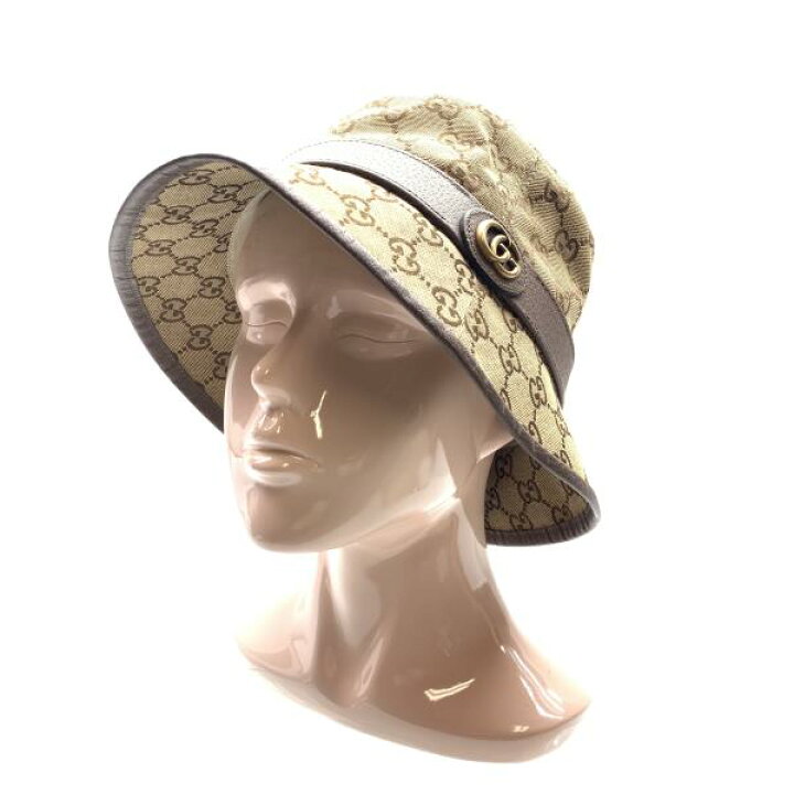 楽天市場】GUCCI グッチ 576587 GGキャンバス フェドラハット Lサイズ 