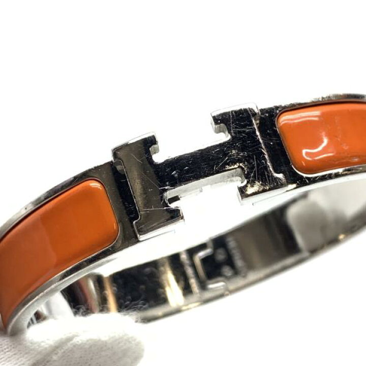 楽天市場】HERMES エルメス クリックH ブレスレット バングル シルバー 