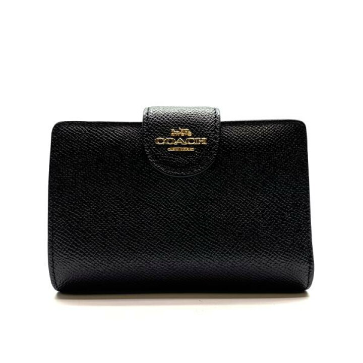 楽天市場】COACH コーチ 6390 二つ折り 財布 黒 ブラック スモール 