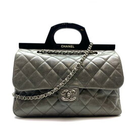 CHANEL シャネル A92580 2Wayハンドバッグ ショルダーバッグ CCデリバリー グレー系 シルバー金具 レディース かばん 管理RY25001721