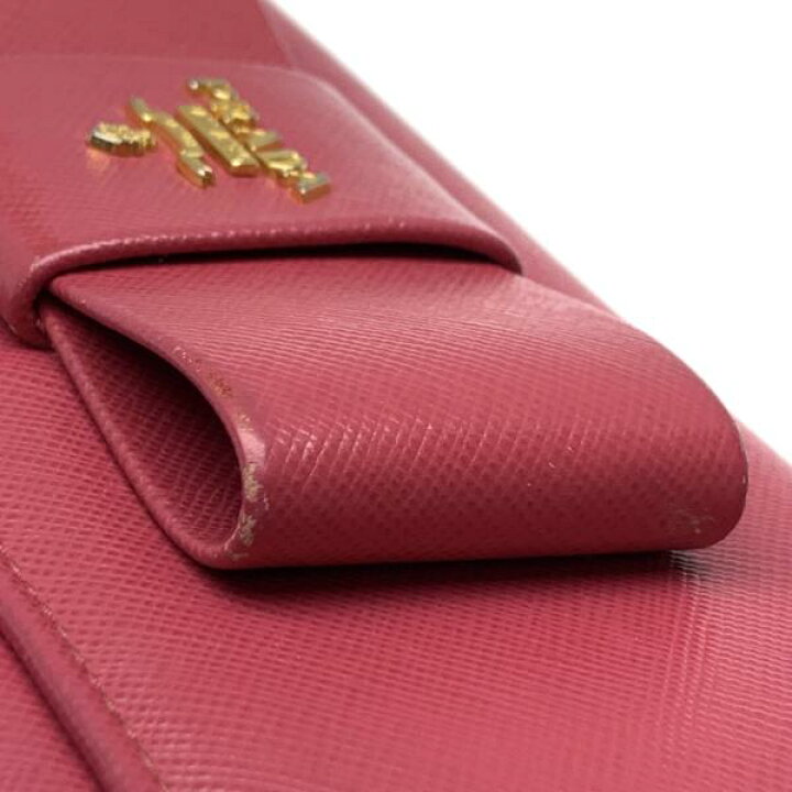 楽天市場】PRADA プラダ 1M1132 長財布 二つ折り リボン ピンク PEONIA 