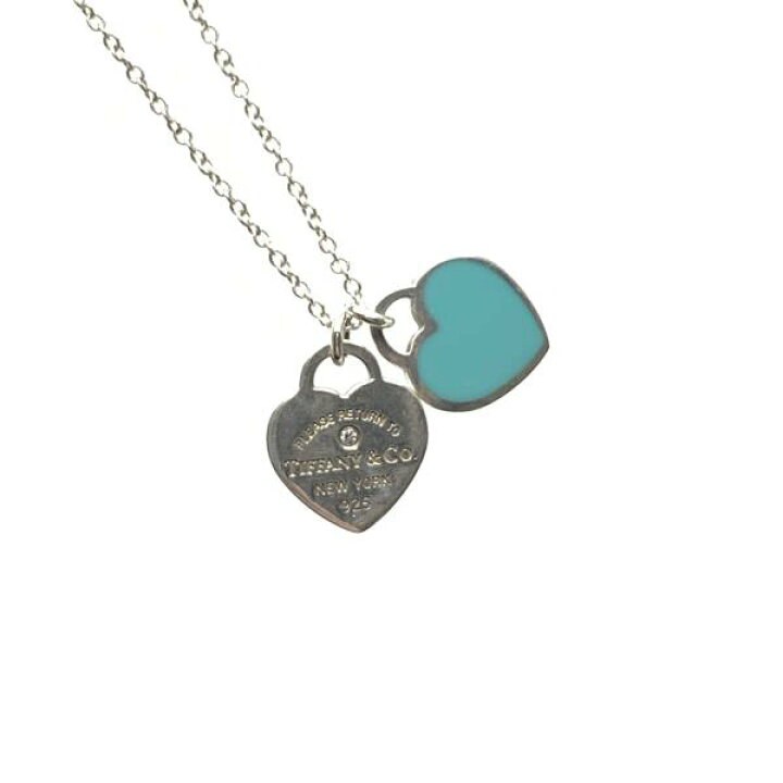 楽天市場】TIFFANY ティファニー ブルー ダブルハート 1Pダイヤ 