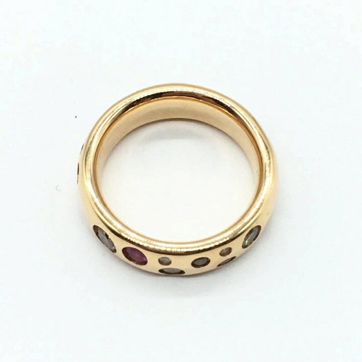 楽天市場】カシケイ K18 8.2g ゴールドリング メレダイヤ0.70ct ピンク 