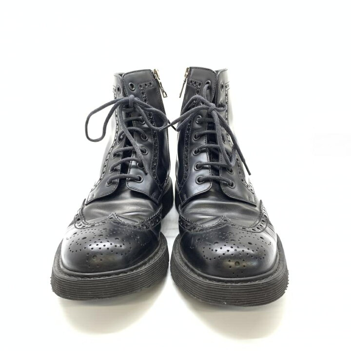 楽天市場】PRADA プラダ 2TG012 ウイングチップ ジップアップ ブーツ 