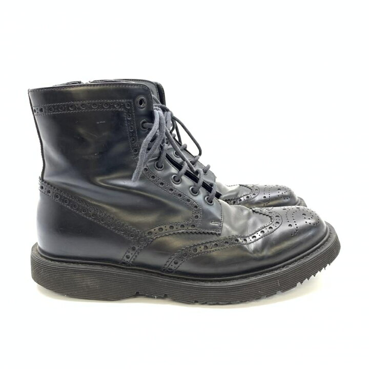 楽天市場】PRADA プラダ 2TG012 ウイングチップ ジップアップ ブーツ 