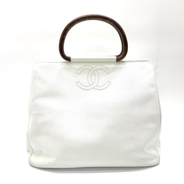 楽天市場】CHANEL シャネル ウッドハンドル トートバッグ ココマーク 