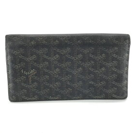 GOYARD ゴヤール APM205-01 RICHELIEU リシュリュー 長財布 ノワール ヘリンボーン柄 レザー 黒 ブラック フラップ開閉 管理YK27144