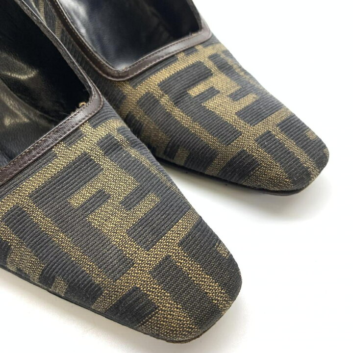 楽天市場】FENDI フェンディ ズッカ柄 パンプス ヒール ナイロン 