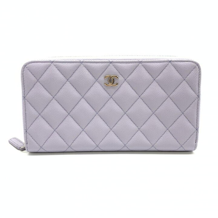 楽天市場】CHANEL シャネル クラシック ロングジップ キャビアスキン 