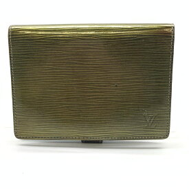 LOUIS VUITTON ルイヴィトン M99080 アジェンダPM 手帳カバー エピ グリーン系 シルバー 6穴式 ペン付き カード収納 管理HS35751