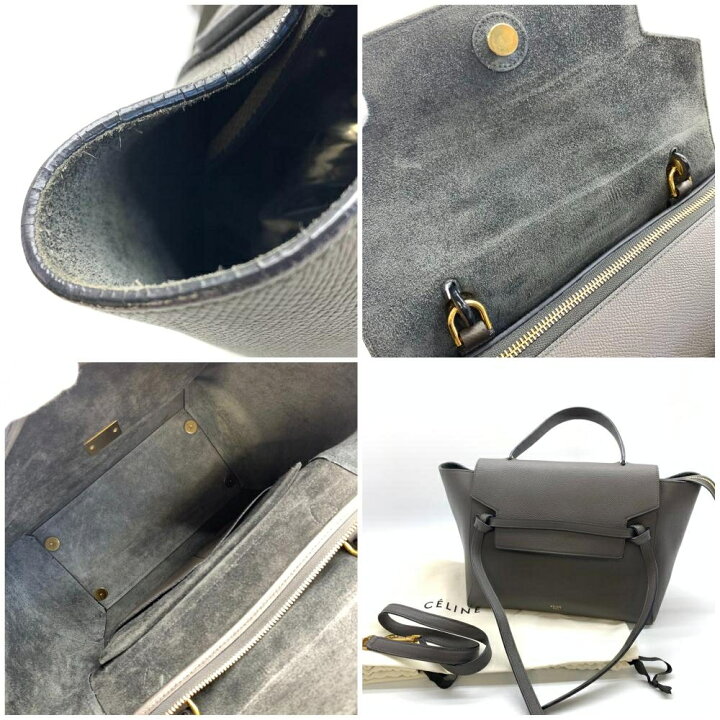楽天市場】CELINE セリーヌ 189103ZVA ベルトバッグ ミニ グレインド 
