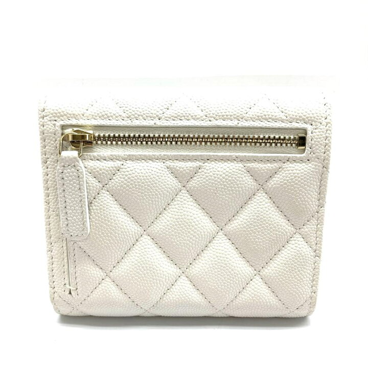 楽天市場】CHANEL シャネル AP3081 三つ折り財布 キャビアスキン  