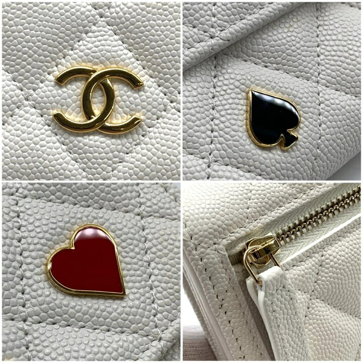 楽天市場】CHANEL シャネル AP3081 三つ折り財布 キャビアスキン  