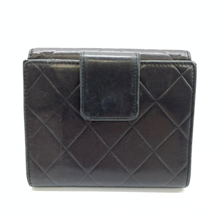 楽天市場】CHANEL シャネル Wホック 二つ折り財布 ロゴ マトラッセ 