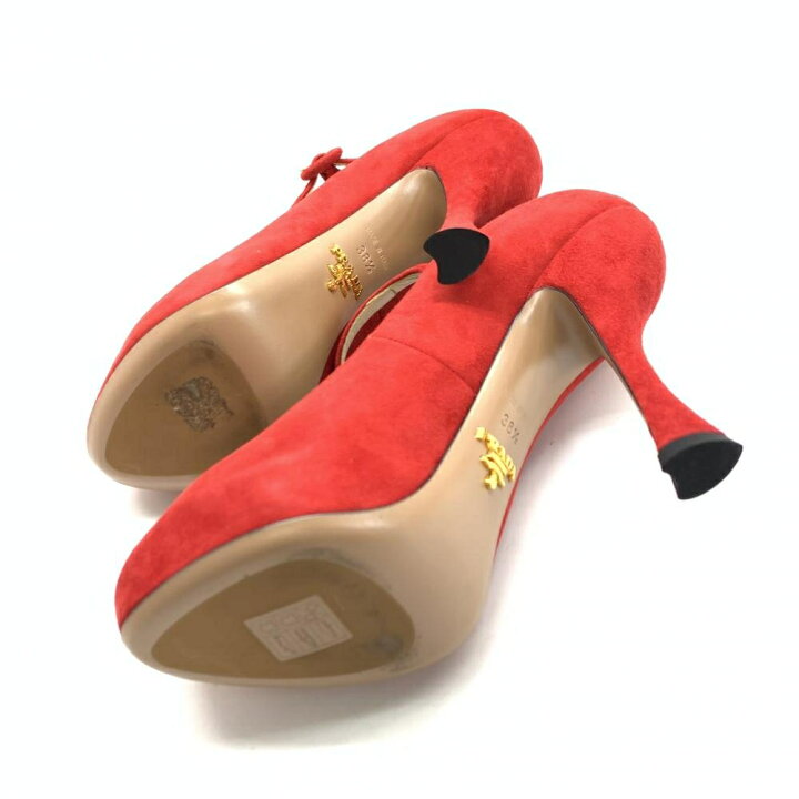 楽天市場】PRADA プラダ 1IP140 厚底 ピンヒール ハート レッド 赤系 