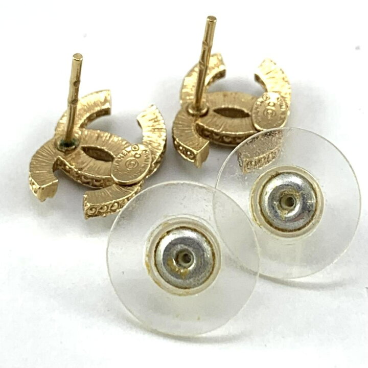 楽天市場】CHANEL シャネル ココマーク ラインストーンピアス B15C 
