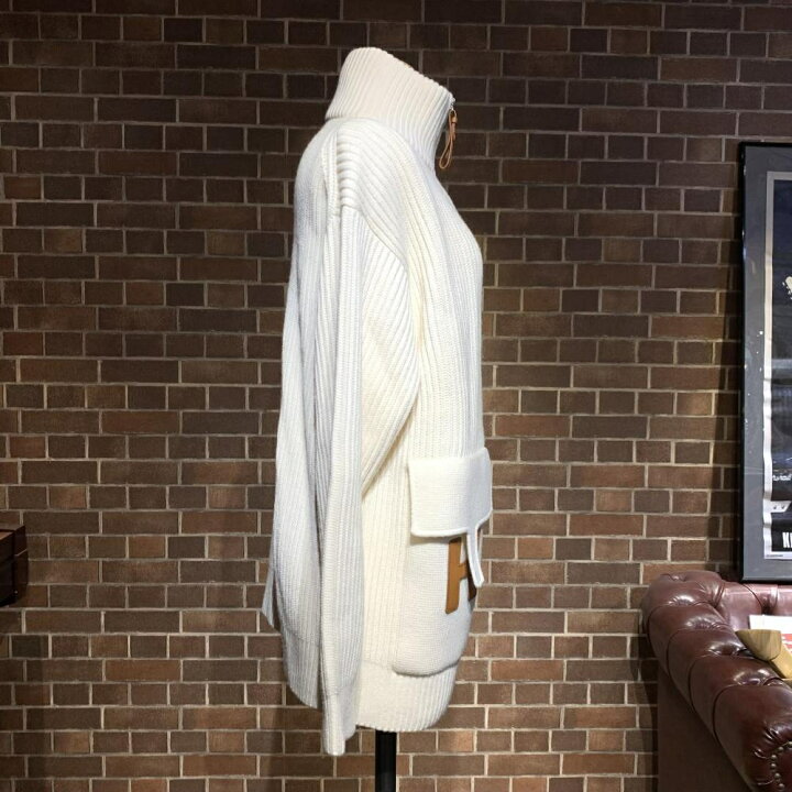 楽天市場】HERMES エルメス 2H2204DA 22AW ニットブルゾン ハイネック 