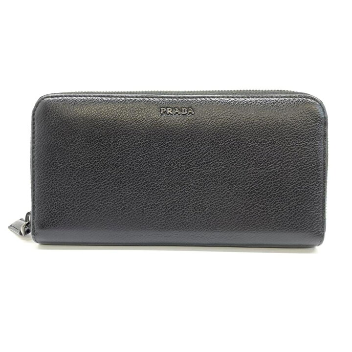 楽天市場】PRADA プラダ 2ML317 ラウンドファスナー長財布 レザー 黒  