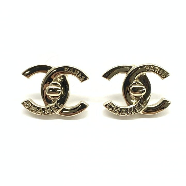 楽天市場】美品 CHANEL シャネル B22 ココマーク ロゴ ピアス ゴールド 