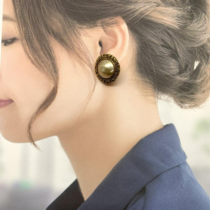 楽天市場】CHANEL シャネル パールイヤリング ヴィンテージ ゴールド 