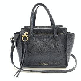 Salvatore Ferragamo サルヴァトーレ フェラガモ FE21 F478 エイミー 2WAYショルダーバッグ クロスボディ レザー 黒 ブラック 管理RT39708
