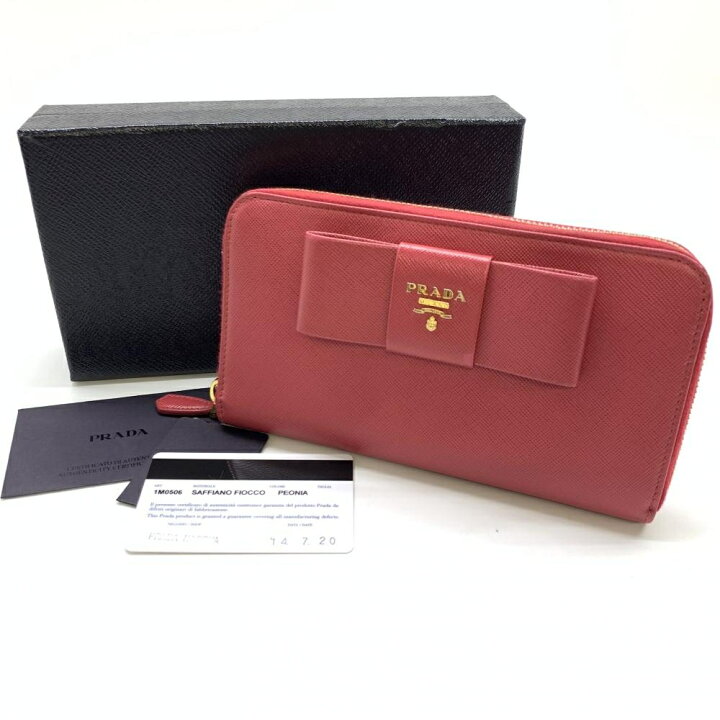 楽天市場】PRADA プラダ 1M0506 ラウンドファスナー 長財布 