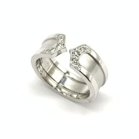 CARTIER カルティエ 2Cリング 指輪 750 WG ホワイトゴールド 7g ダイヤモンド アクセサリー ＃46 サイズ6号 レディース 管理RT41018