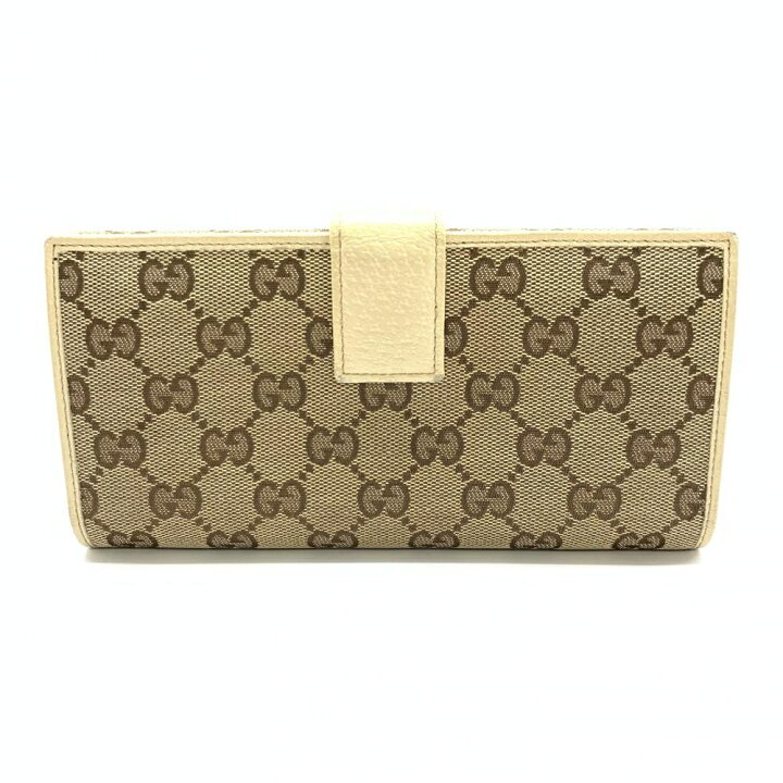 楽天市場】GUCCI グッチ 112715 GGキャンバス Wホック 長財布 ベージュ 