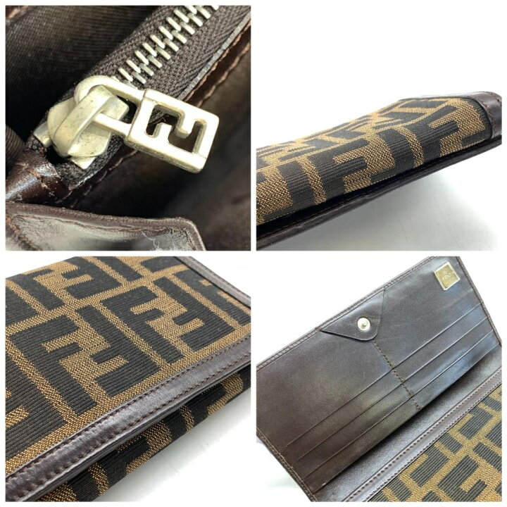 楽天市場】FENDI フェンディ 30851 ズッカ柄 二つ折り長財布 