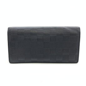 LOUIS VUITTON ルイヴィトン N63010 ポルトフォイユ・ブラザ ダミエ・アンフィニ オニキス ブラック 黒系 二つ折り長財布 管理RT42444