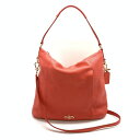 COACH コーチ F34511 2WAYショルダーバッグ レザー 赤 レッド ゴールド金具 レディース 肩掛け 斜め掛け 管理RT44079