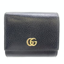 楽天市場】gucci ダブルg ggマーモント 二つ折り財布 レザーの通販