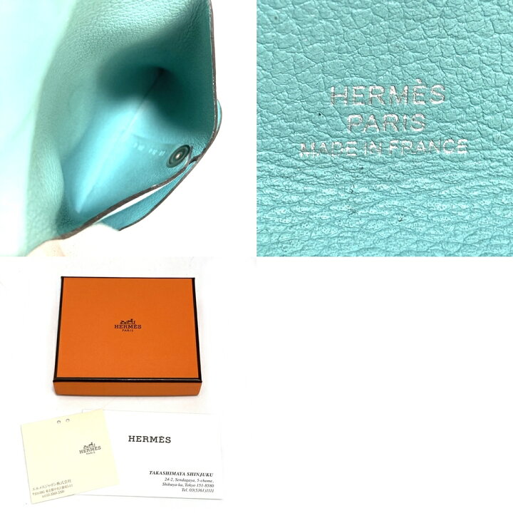 楽天市場】エルメス【Hermes】バスティア ブルーアトール 財布 コイン 