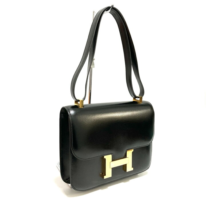 楽天市場】エルメス【HERMES】コンスタンス23 ボックスカーフ黒 P刻印 
