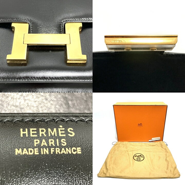 楽天市場】エルメス【HERMES】コンスタンス23 ボックスカーフ黒 P刻印 