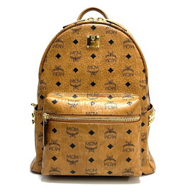 エムシーエム【MCM】スターク ヴィセトス バックパック サイドスタッズ付 コニャック ミディアム 5194J 美品 USED-A【中古】かんてい局亀有店