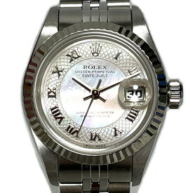ロレックス【ROLEX】 デイトジャスト 69174NRD U番 ステンレス SS 自動巻き レディース腕時計 ピンクシェル文字盤