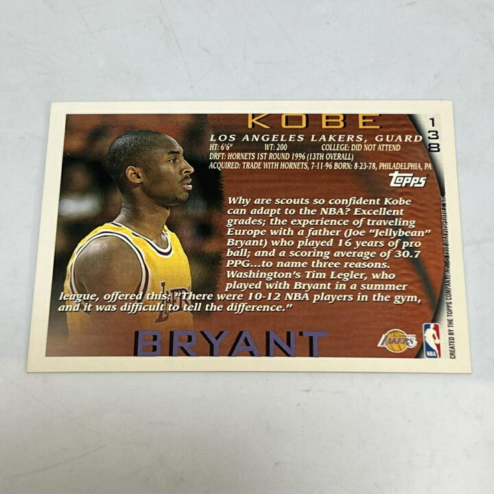 楽天市場】【中古】 topps NBA カード トレカ KOBE BRYANT コービー 