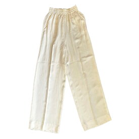 PRADA【 プラダ】 シルクパンツ 両サイドポケット エンブレム付き レディース ＃36【中古】