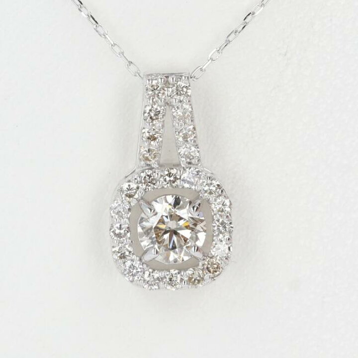 楽天市場】K18WG ダイヤモンドネックレス D0.60ct 約40cm/1.5g 
