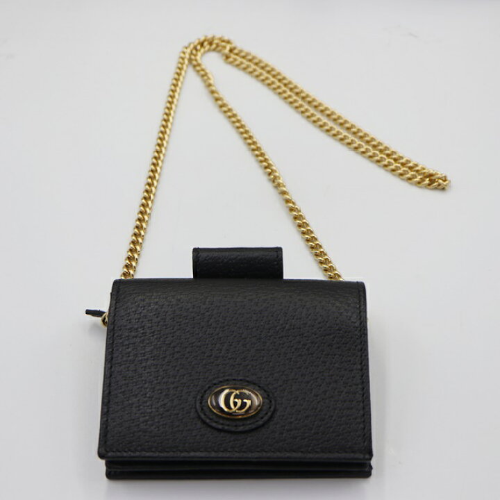 楽天市場】グッチ【GUCCI】617195 レザー チェーンウォレット 二つ折り 