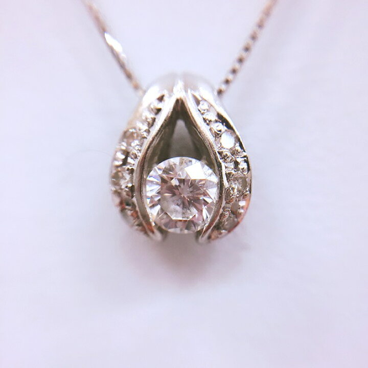楽天市場】送料無料 PT850 ダイヤモンド付プラチナネックレス D0.304ct 