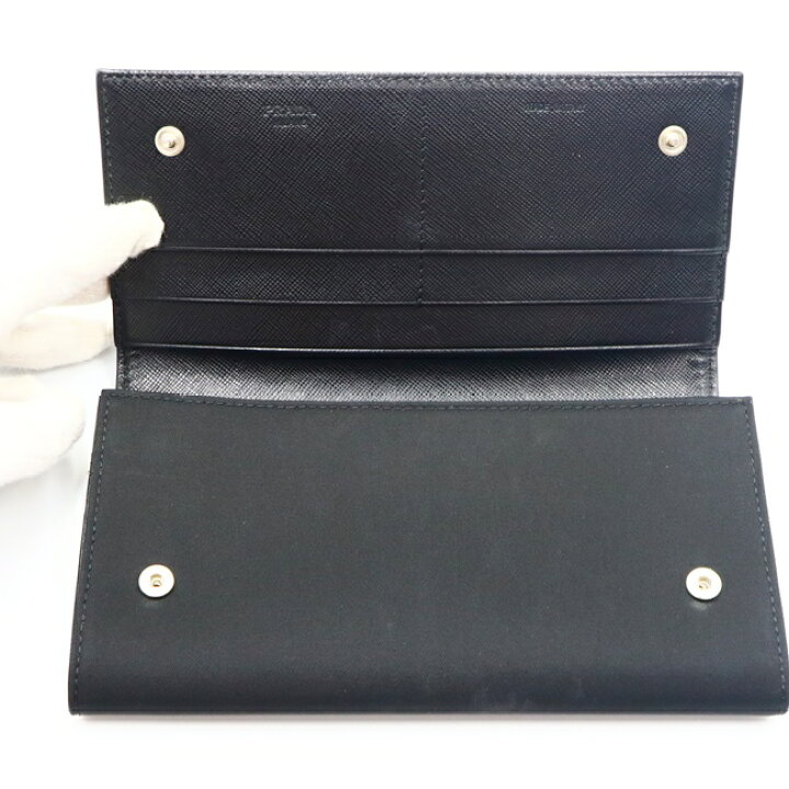楽天市場】プラダ【PRADA】M608 二つ折り長財布 型押し NERO ナイロン  